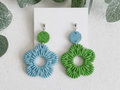 Woven Bloom Earrings – 3D Printed Floral Woven Texture Jewellery by FOFUS, Thrissur Kerala