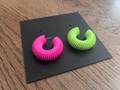 Orea Chunky Ribbed Hoop Earrings – 3D Printed Neon Statement Jewellery by FOFUS, Thrissur Kerala