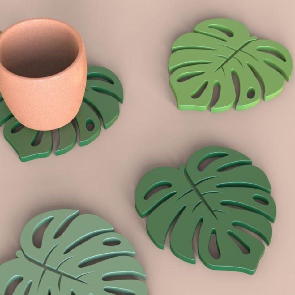 Leaf cup coasters for interior