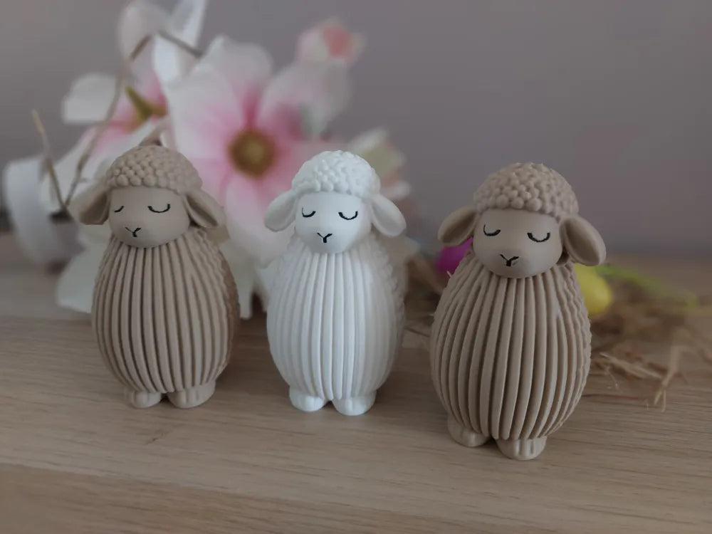 Spring Easter Sheep Decor angle – 3D Printed Cute Lamb Easter Home Decoration by FOFUS Kerala