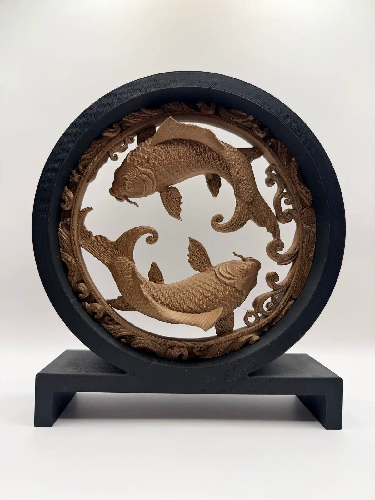 Circular Koi Fish Sculpture