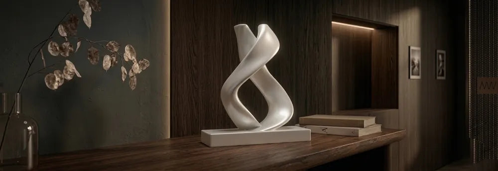 Two Souls Sculptural Art Statue – 3D Printed Abstract Couple Sculpture by FOFUS, Thrissur Kerala