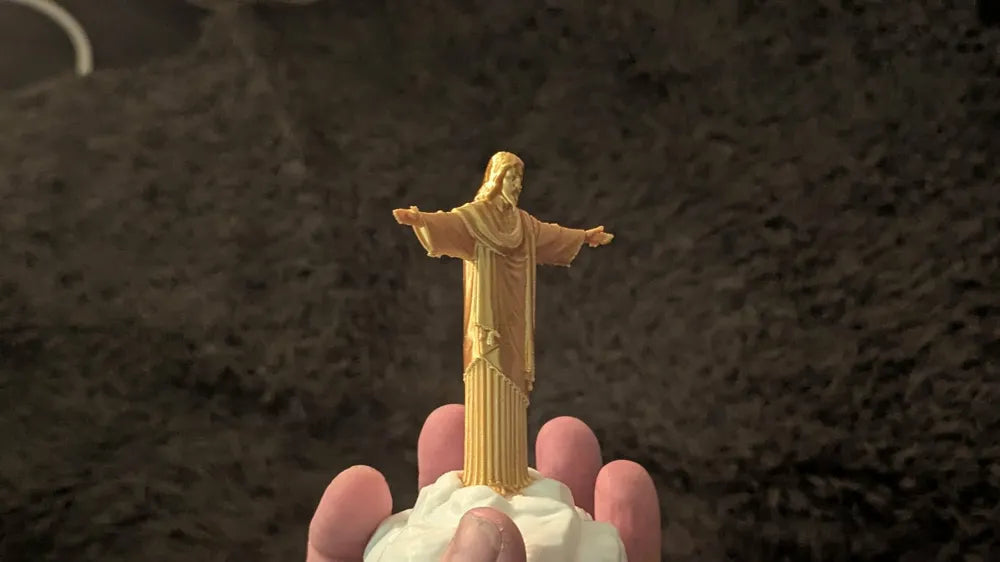 Christ the Redeemer Sculpture angle view – 3D Printed Rio de Janeiro Christian Art by FOFUS Kerala