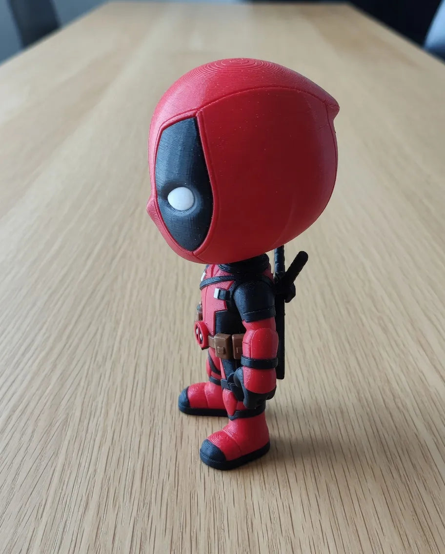 Deadpool Mini Figure Marvel angle – 3D Printed Anti-Hero Superhero Collectible by FOFUS Kerala