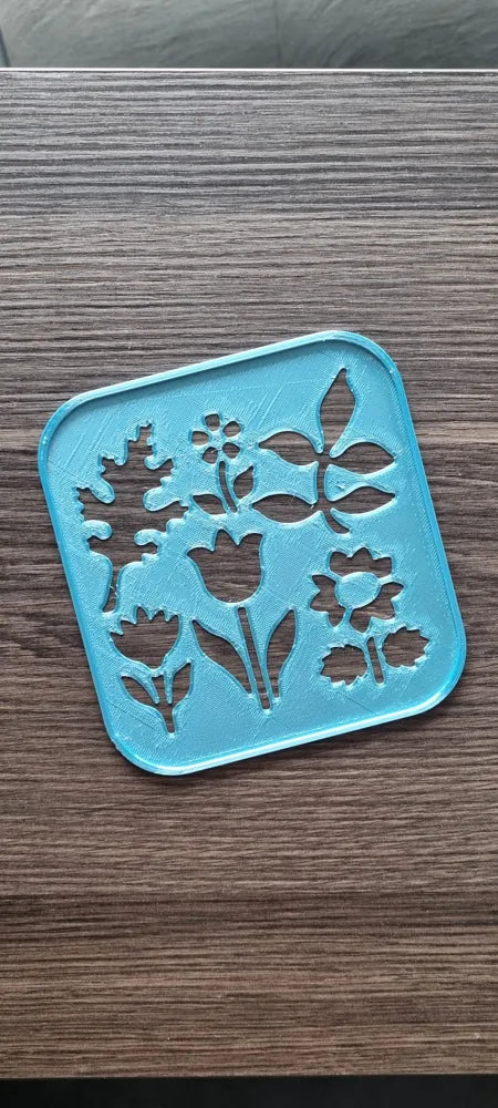 Flowers Drawing Stencil angle – 3D Printed Floral Art Kit by MAYANS FOFUS Kerala