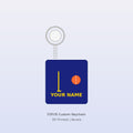 3D Printed Custom Team Logo Keychain - Personalised cricket keychain by FOFUS