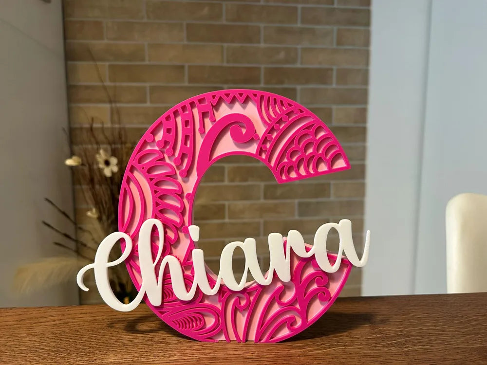 Customisable Letter Name Sign angle – 3D Printed Alphabet Decor by FOFUS Kerala