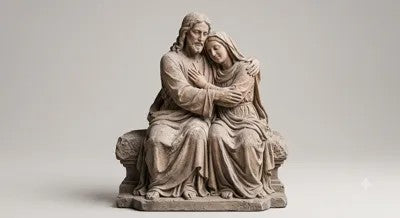 Jesus and Mary Embrace Statue