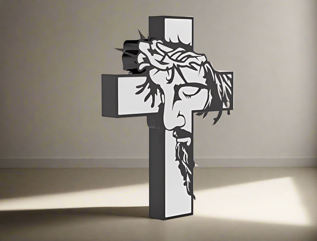 Holy cross sculpture