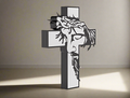 Holy cross sculpture