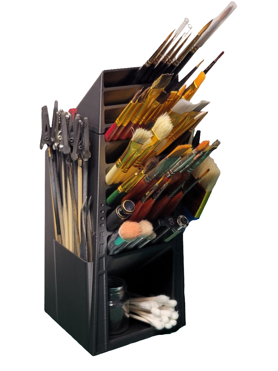Painting brush organiser
