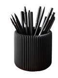 Modern ribbed pen holder