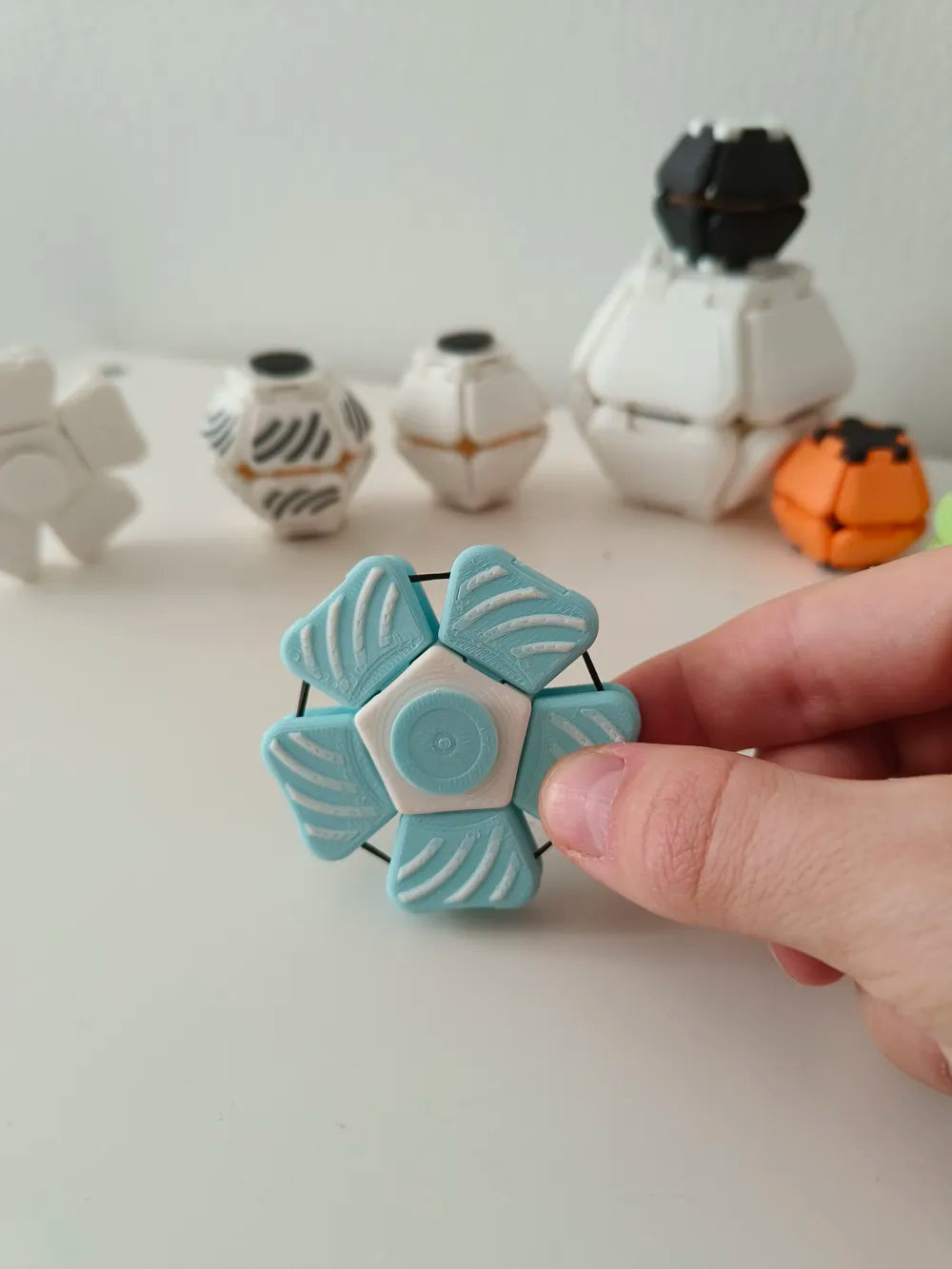 PentaSpin Spinning Fidget Clicker detail – 3D Printed Pentagon Fidget Spinner by FOFUS Kerala