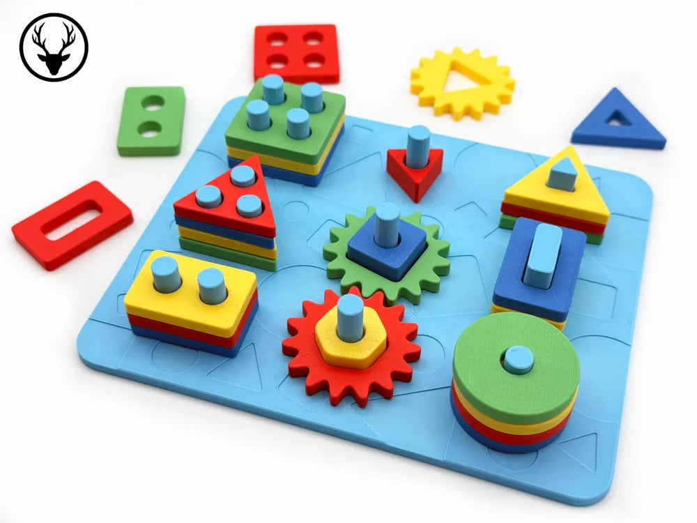 Kids Shape Stacker Puzzle – 3D Printed Sort and Stack Educational Toy by MAYANS | FOFUS, Thrissur Kerala