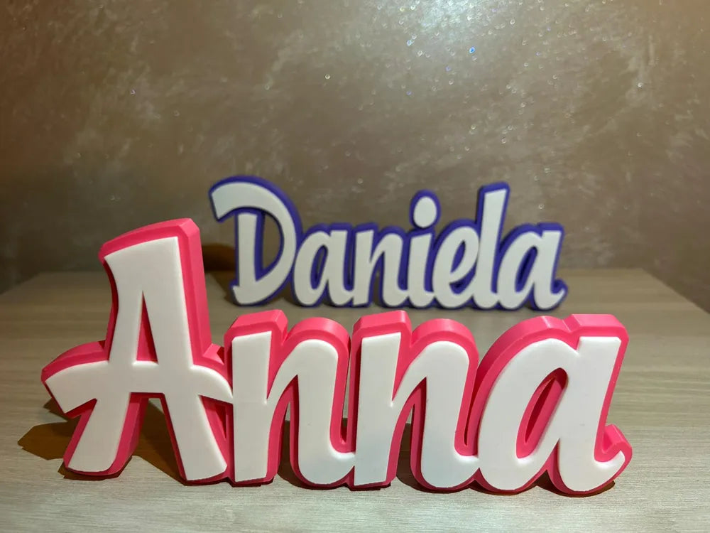 Italic Cursive Name Sign detail – 3D Printed Personalised Decor by FOFUS Kerala