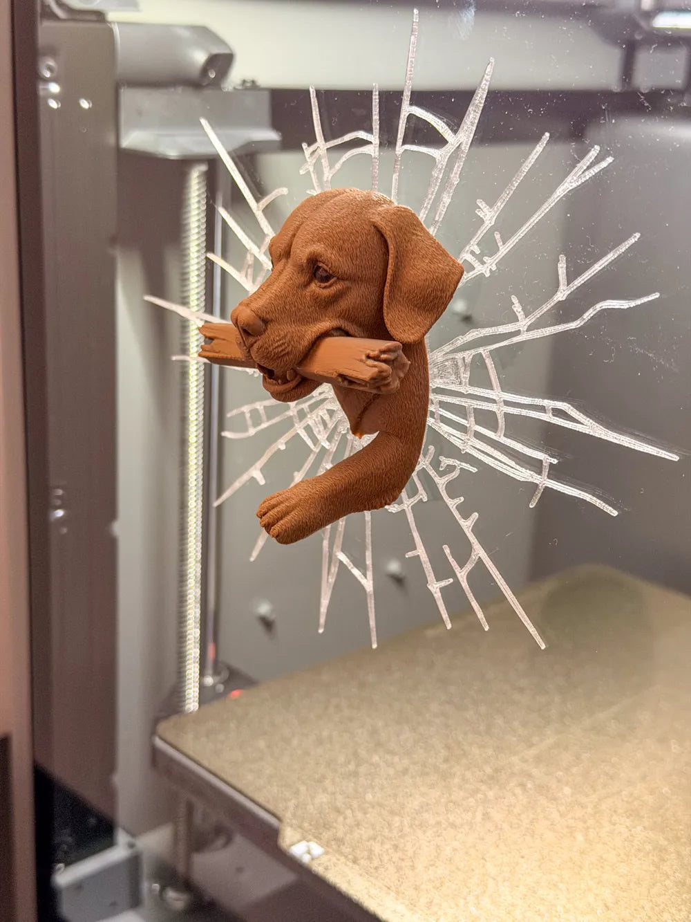 The Unstoppable Dog Collectible angle – 3D Printed Bold Dog Character Figurine by FOFUS Kerala