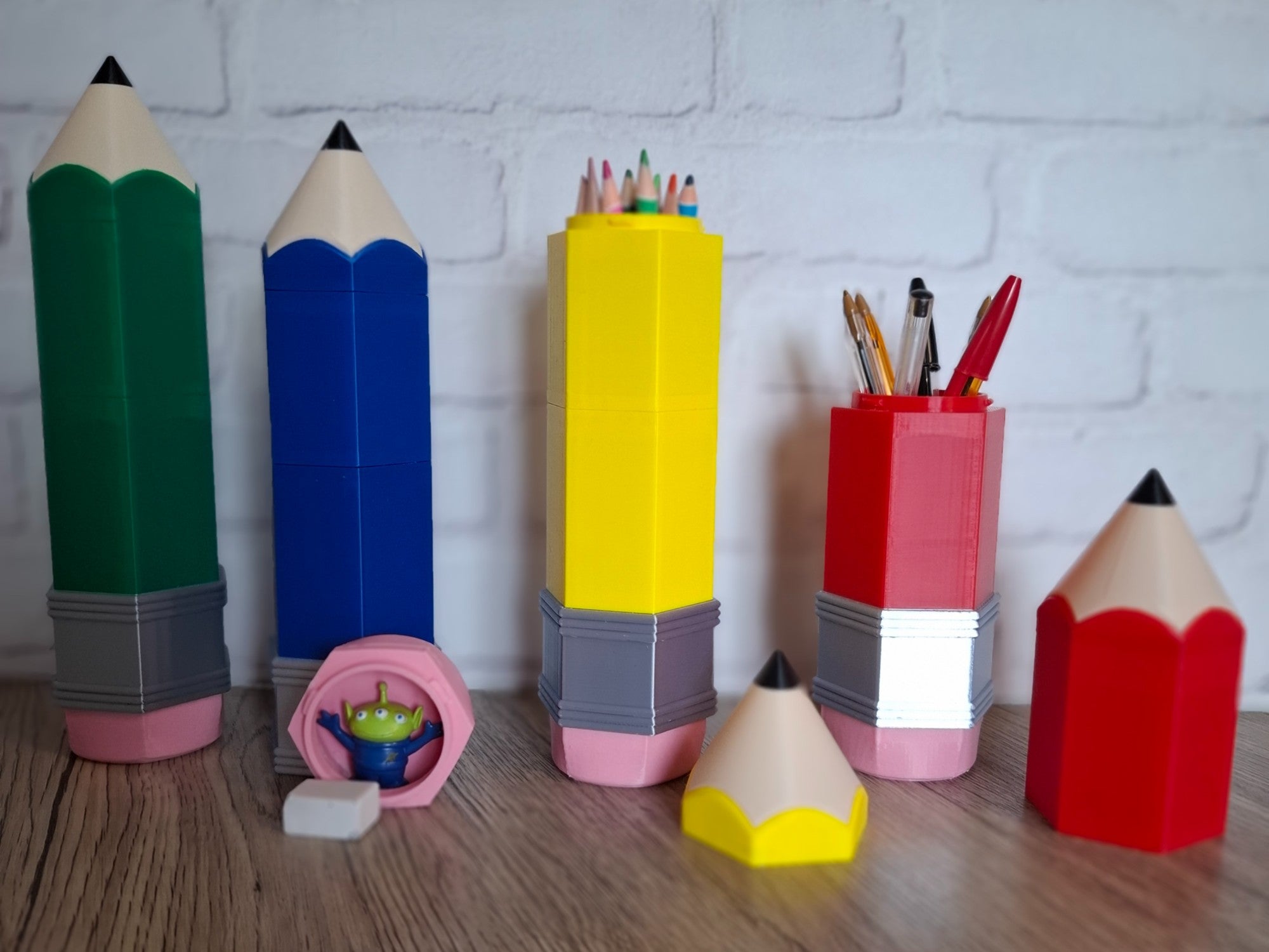 Pencil-Shaped Storage Box Set