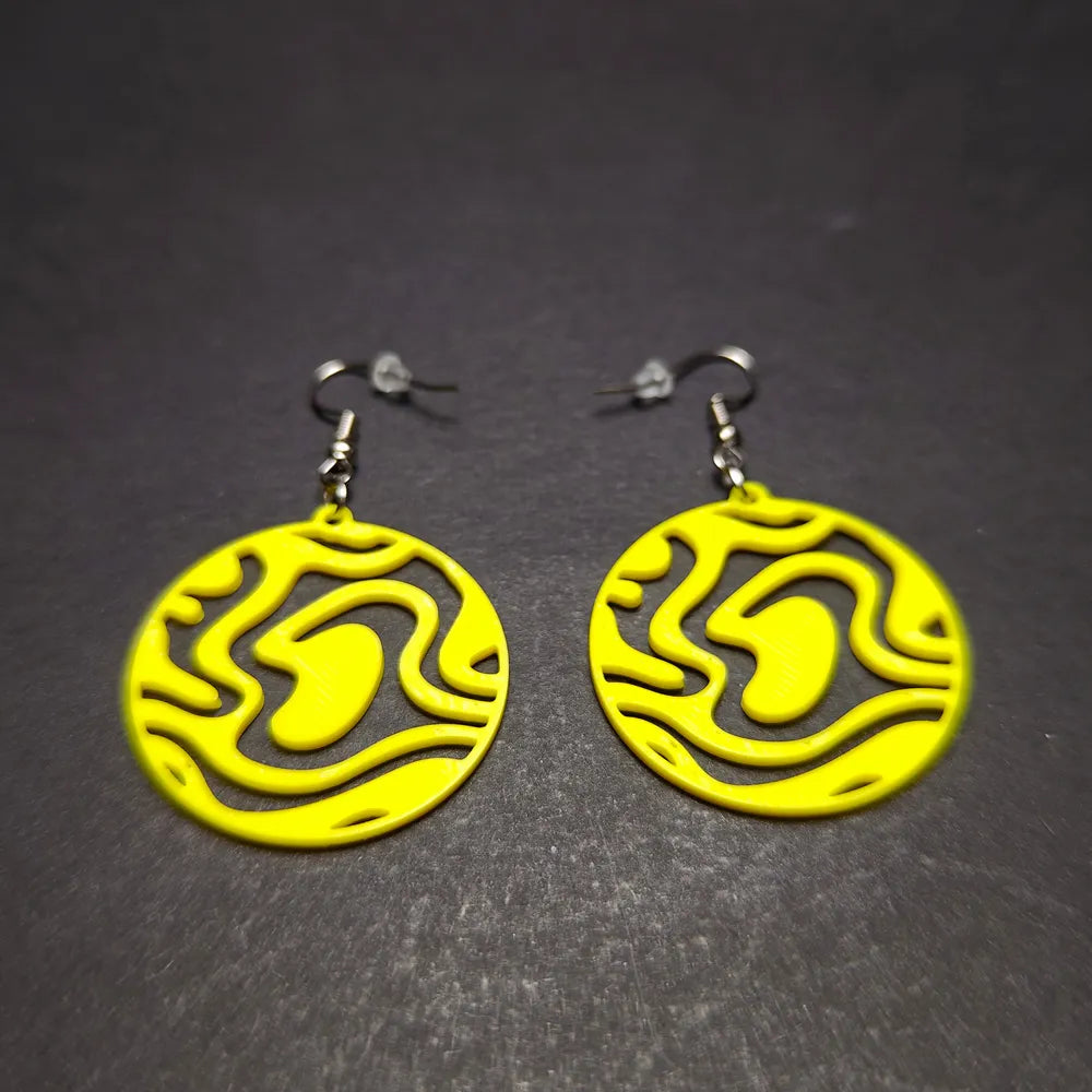 Earthbound Spirit Earrings angle – 3D Printed Nature Boho Jewellery by FOFUS Kerala