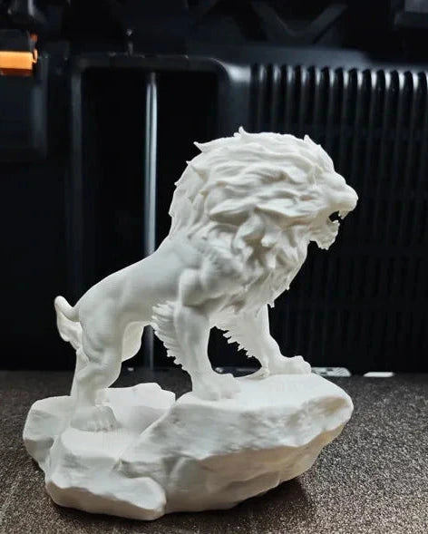 Lion Figurine angle – 3D Printed Majestic Lion Collectible by FOFUS Kerala