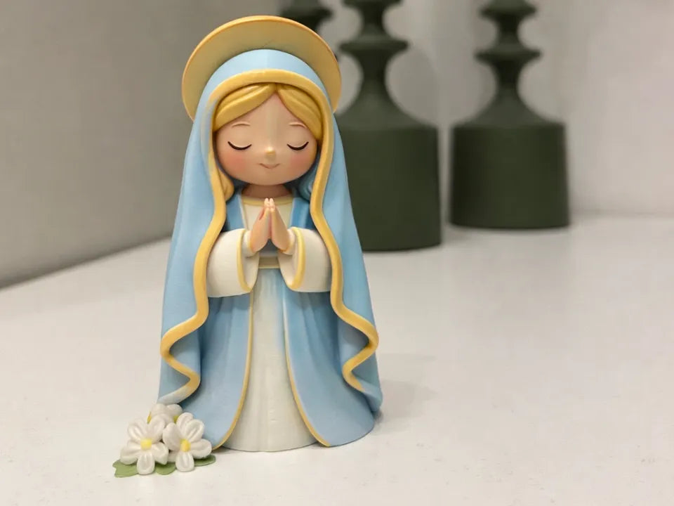 Praying Madonna Virgin Mary Figurine – 3D Printed Our Lady Statue by 3D Divine | FOFUS, Thrissur Kerala