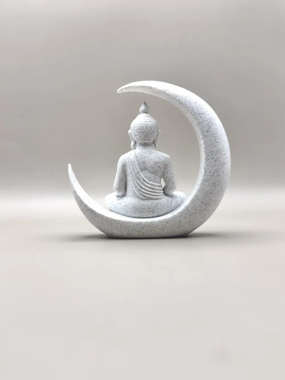 Zen Buddha glowing Moon Sculpture – 3D Printed Peaceful Meditation Art by 3D Divine FOFUS Kerala