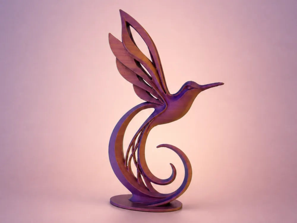 Modern Hummingbird Art Sculpture – 3D Printed Decorative Bird Wall Art by FOFUS, Thrissur Kerala