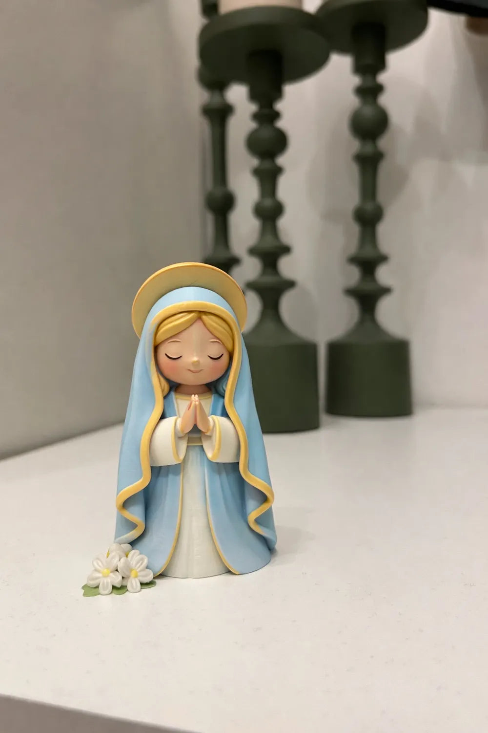 Madonna Praying Statue detail – 3D Printed Sacred Marian Idol by 3D Divine FOFUS Thrissur