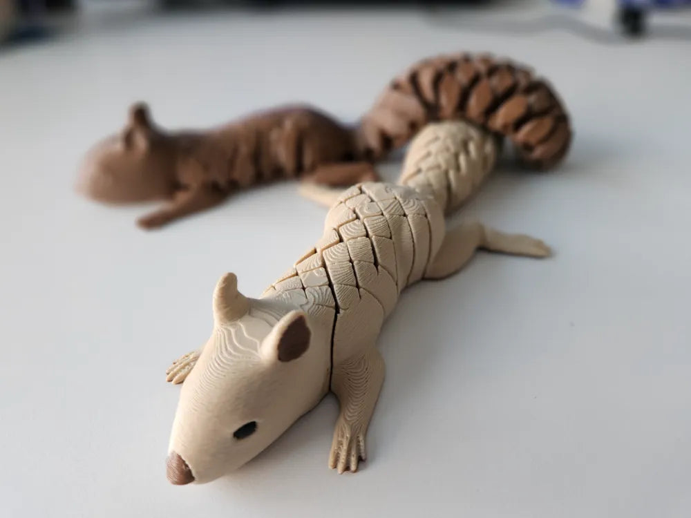 Flexi Squirrel Articulated Figurine – 3D Printed Poseable Squirrel Toy by FOFUS, Thrissur Kerala