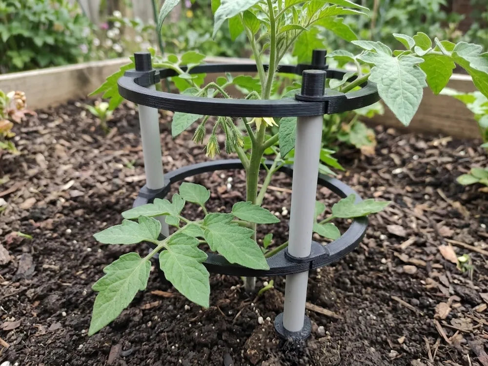 Modular Trellis and Tomato Cage angle – 3D Printed Snap-Together Garden Support by FOFUS Kerala