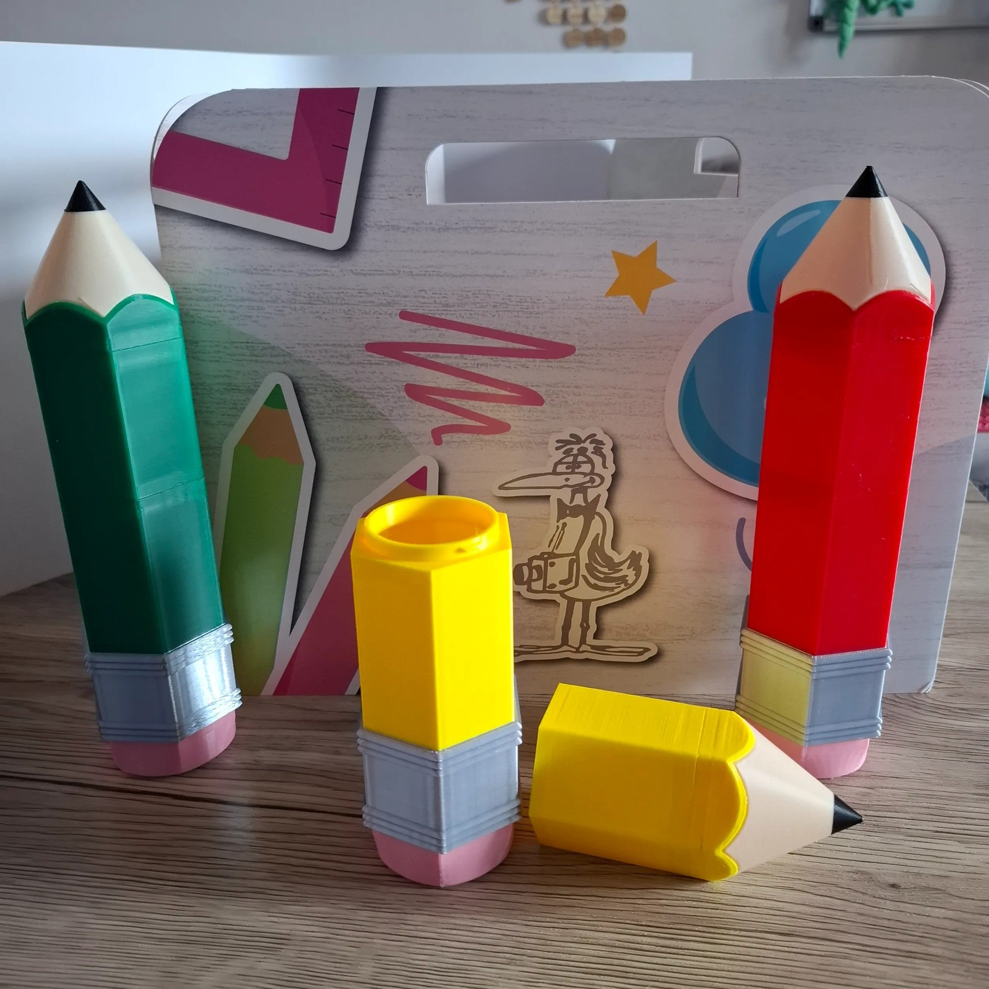 Pencil-Shaped Storage Box Set