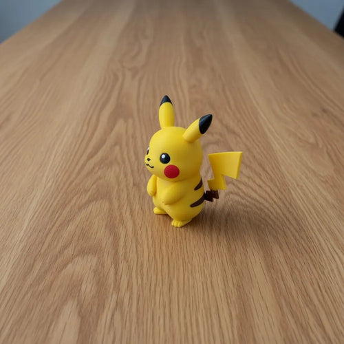 Chibi Cute Pikachu Figure angle – 3D Printed Pokémon Anime Collectible by FOFUS Kerala