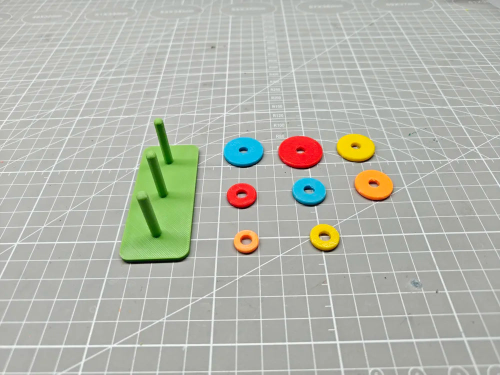 Tower of Hanoi angle – 3D Printed Logic Puzzle Brain Teaser by MAYANS FOFUS Kerala