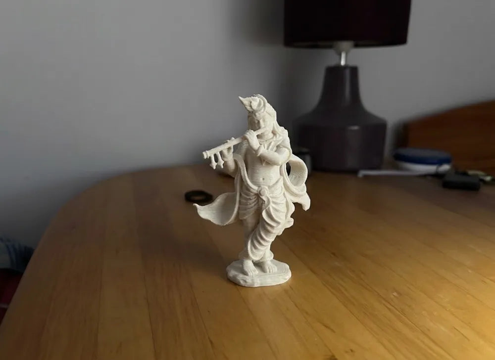 Venugopal Krishna Flute Idol angle – 3D Printed Janmashtami Sacred Figurine by FOFUS Kerala
