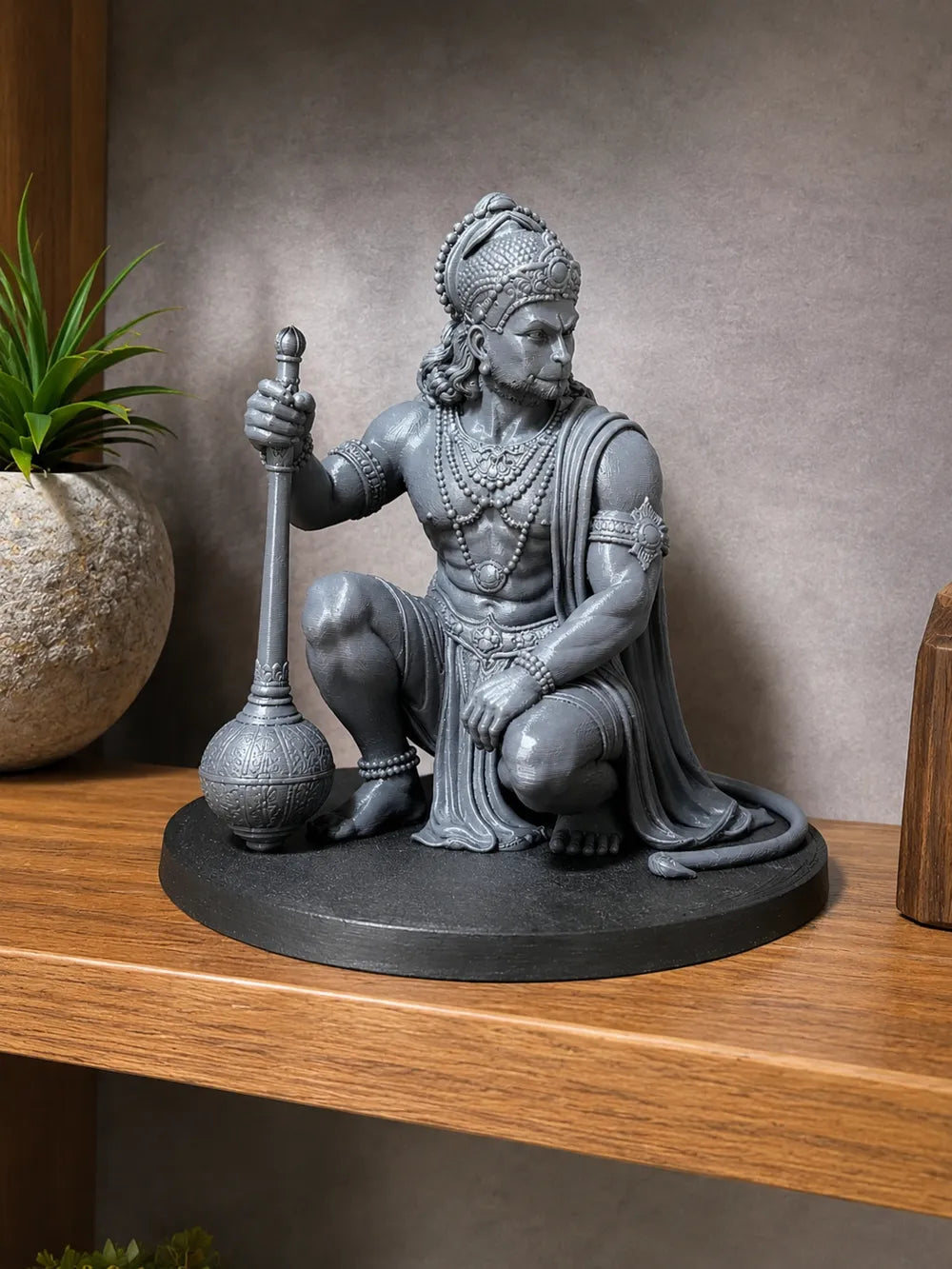 Bajrangbali Hanuman Ji Idol angle – 3D Printed Strength Hindu Deity by FOFUS Kerala