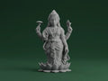 Goddess Lakshmi Figurine – 3D printed prosperity idol, seated on lotus with abhaya mudra, made in Thrissur Kerala by FOFUS
