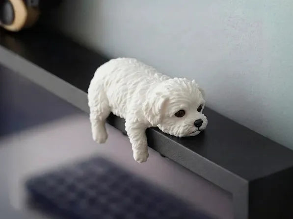 Sleepy Maltese Monitor Buddy – 3D Printed Cute Dog Monitor Topper by FOFUS, Thrissur Kerala