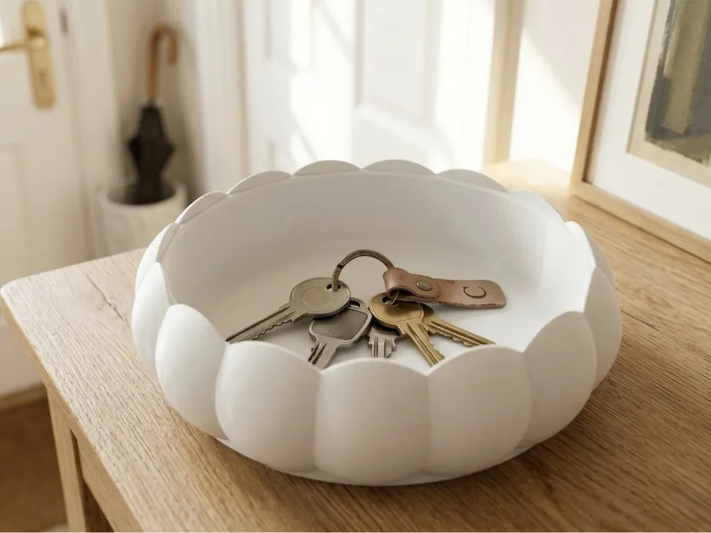 Japandi Catchall Tray – 3D Printed Minimalist Scandinavian Japanese Organiser by FOFUS, Thrissur Kerala