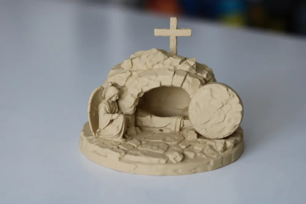 Easter Tealight Holder glowing – 3D Printed Sacred Easter Decor by FOFUS Kerala