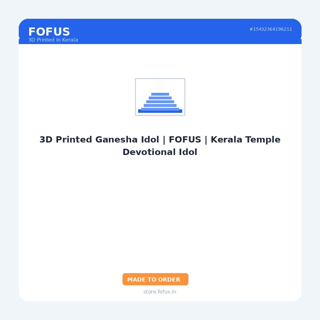 3D Printed Ganesha Idol | FOFUS | Kerala Temple Devotional Idol