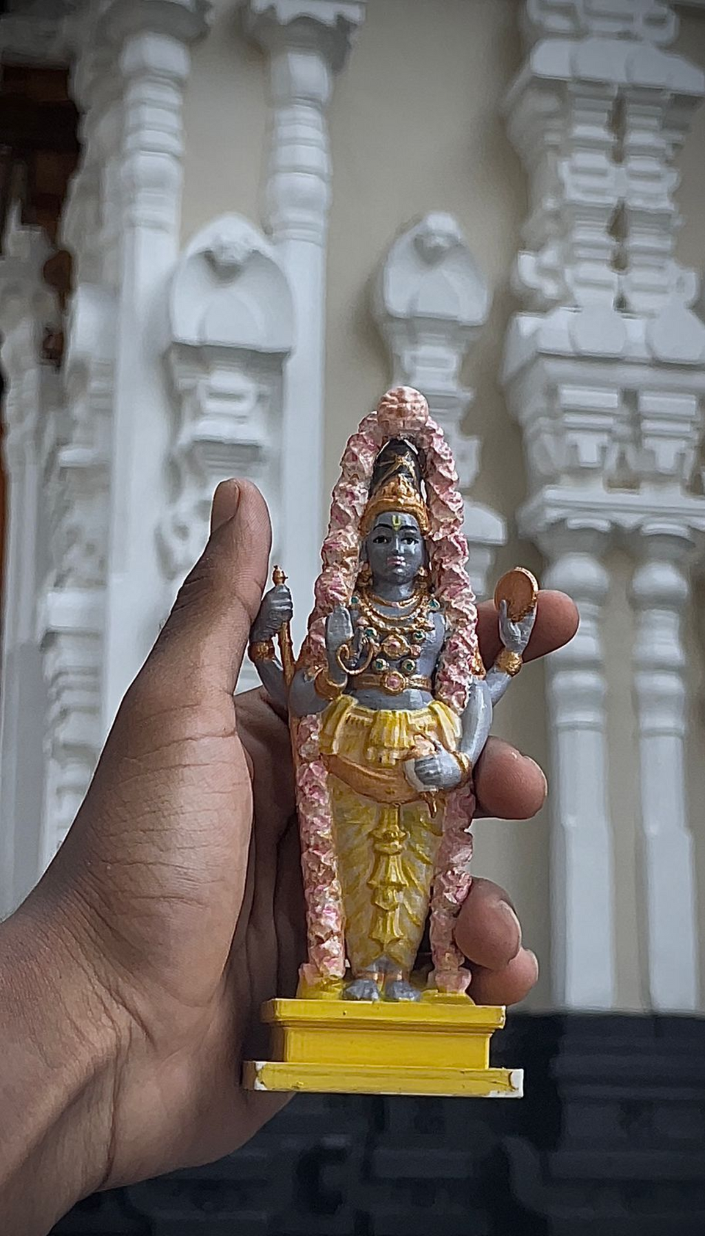 Sangameshan Bharathan Idol side view – Unique 3D Printed Kerala Traditional Deity by FOFUS, Thrissur