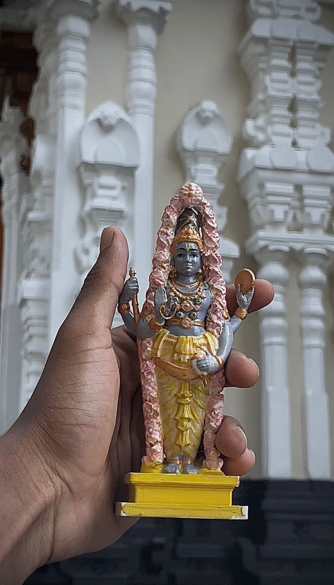 Sangameshan Bharathan Idol side view – Unique 3D Printed Kerala Traditional Deity by FOFUS, Thrissur