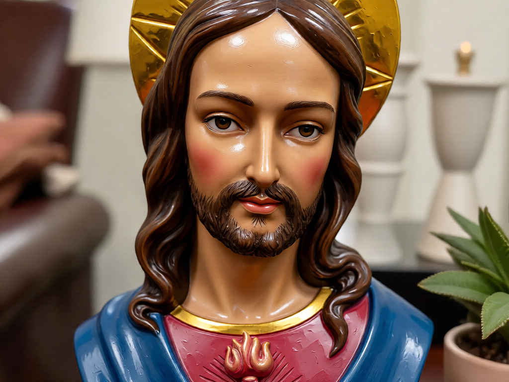 Jesus Christ Head Bust – 3D Printed Classical Christian Sculpture by 3D Divine | FOFUS, Thrissur Kerala