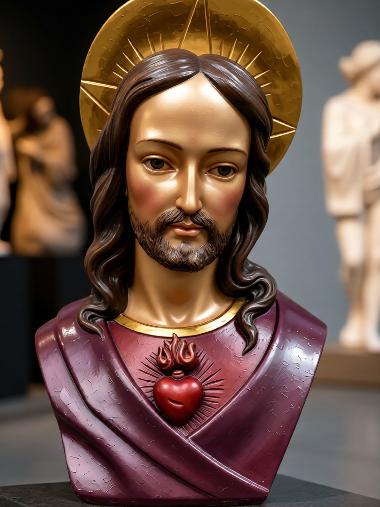 Jesus Head Bust angle – 3D Printed Classical Christian Sculpture by FOFUS Irinjalakuda Kerala
