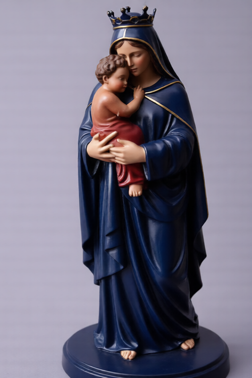 Madonna and Child Statue – 3D Printed Divine Love Christian Sculpture by 3D Divine | FOFUS, Thrissur Kerala