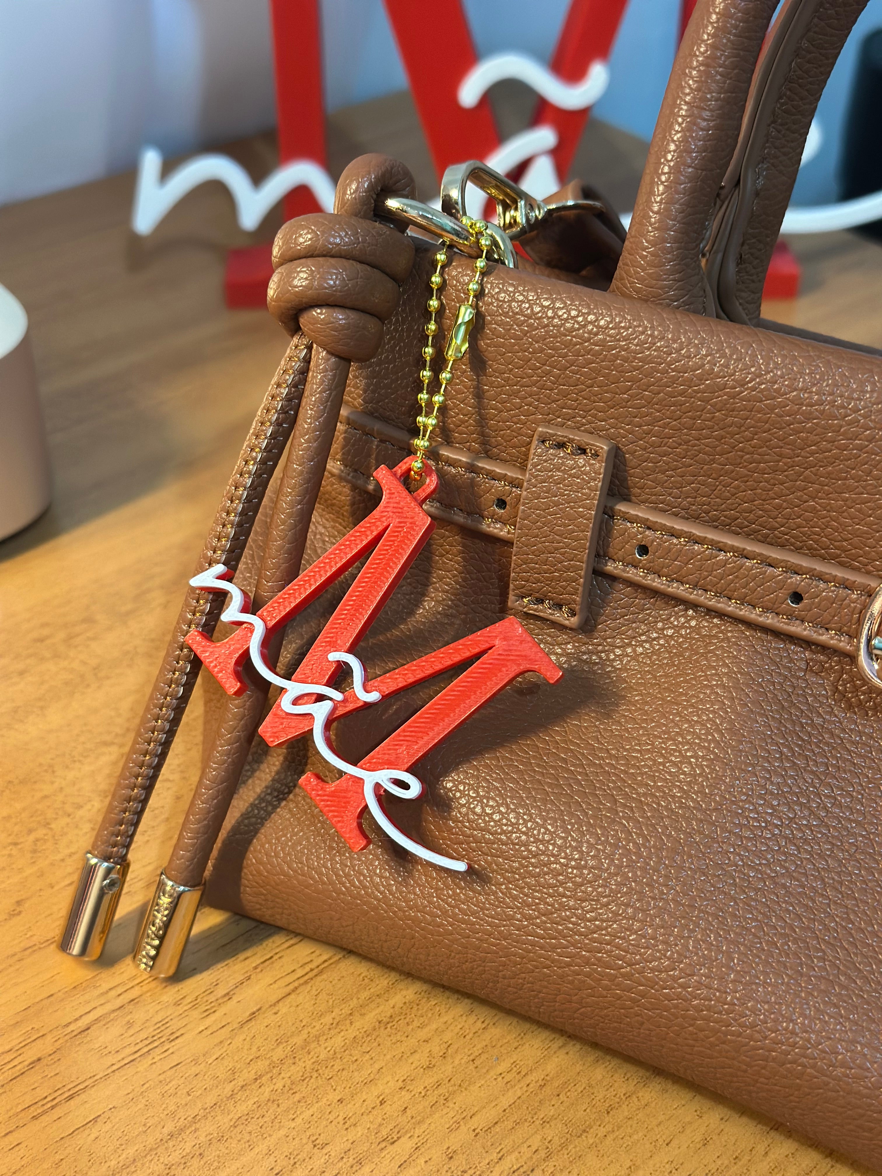 Initial Letter Keychain angle – 3D Printed Personalised Accessory by FOFUS Kerala